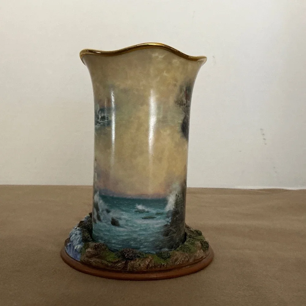 Thomas Kinkade Light of Hope Welcoming‎ Lights Votive Hurricane Coastal Decor